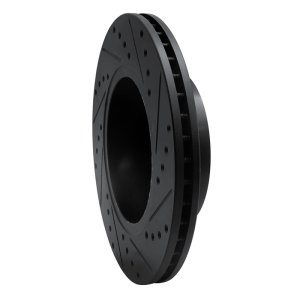 Land Rover Range Rover Brake Rotor (1) - Front Left - R1 Concepts - Drilled & Slotted - Black - `94-`02